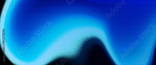 Futuristic blue abstract vector background with glowing curved shapes, horizontal scan lines, neon gradients, and a sleek digital tech aesthetic.