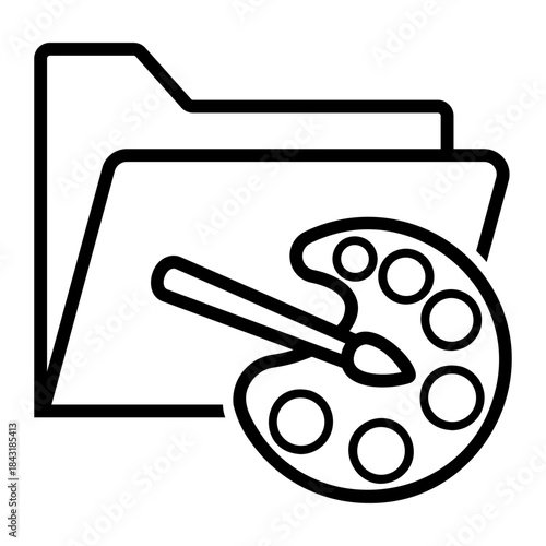art studio Line Icon