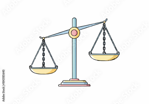Unbalanced Balance Scale Illustration Symbolizing Unequal Weight Distribution