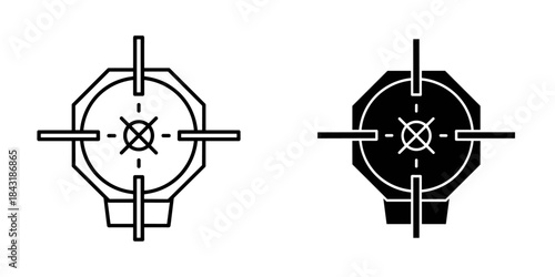 Crosshair target icon set for aiming and precision in design