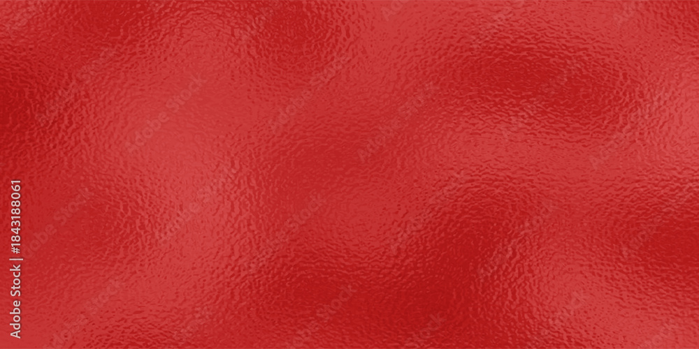 Fototapeta premium Red frosted foil texture glass effect background. Red on metal surface , Light on texture. raster version
