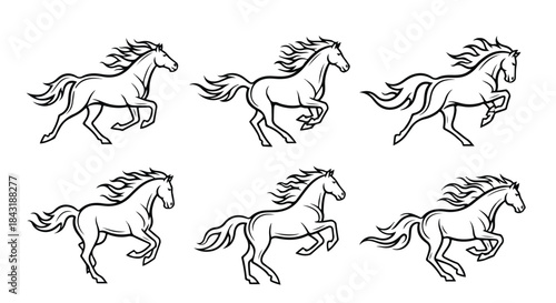 Majestic Horse and Mythical Pegasus Vector Collection