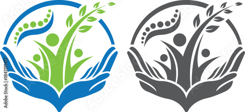 Nature Growth Plant Logo Design for Agriculture and Eco Friendly Brands