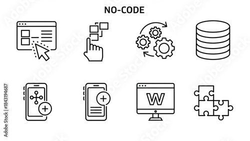 Travel and Remote Working Lifestyle Icons Pack – Line Vector Set