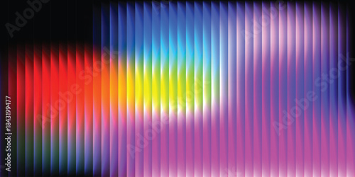 Abstract vector colorful gradient background with vertical stripes and vibrant hues