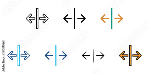 Extend icon set multiple style vector collection. Editable Stroke 
