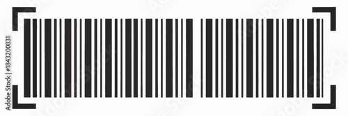 Barcode icon, featuring fake line Barcode design, product price and detail code elements, simple sales identification graphics, and scanner friendly symbols for retail, inventory, and commercial