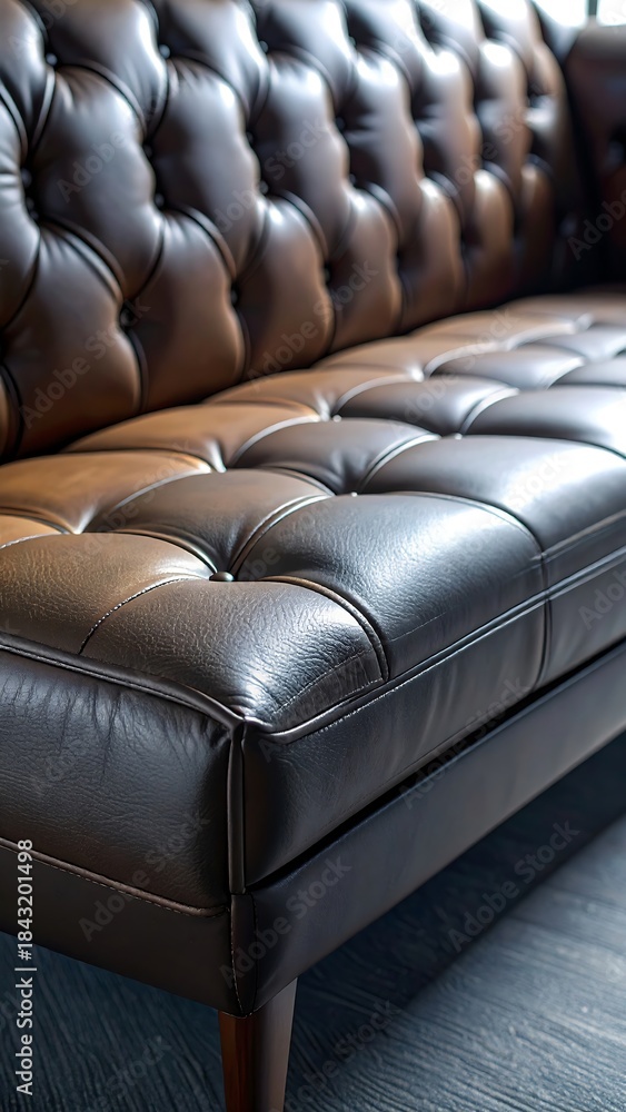 Fototapeta premium Luxury Interior Texture Collection – Fabric, Cushion, Sofa, Wood, Curtain and Home Decor Details with Soft Natural Light vertical background