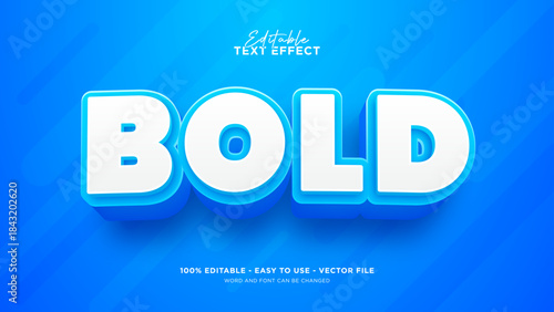 Blue text effect, editable text style effect