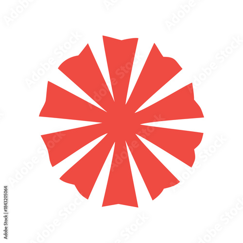 red star on white background