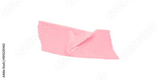 Pink masking tape, plastic scotch, on a transparent background.