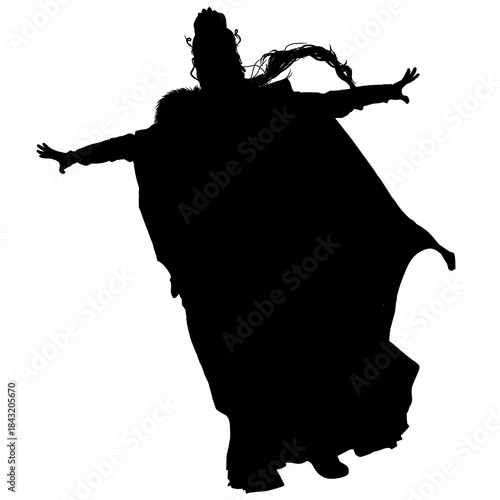 Figure With Arms Outstretched Dramatically