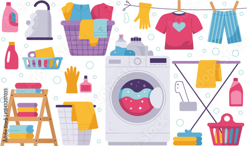 Washing Machine Laundry Basket and Clothes Drying Rack Assortment hamper