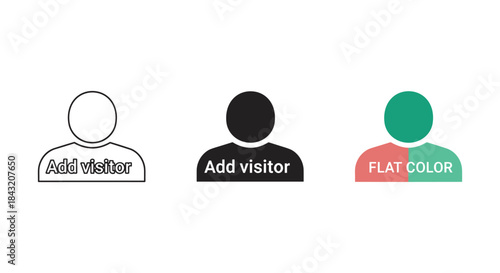 Add visitor icon set in different style