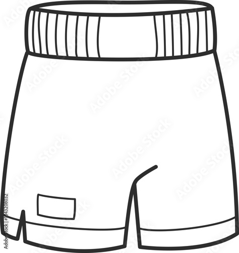 doodle illustration of boxing trunks