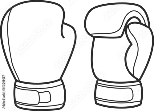 doodle illustration of boxing gloves