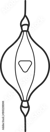 doodle illustration of double end bag