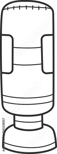 doodle illustration of free standing bag