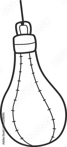 doodle illustration of speed bag