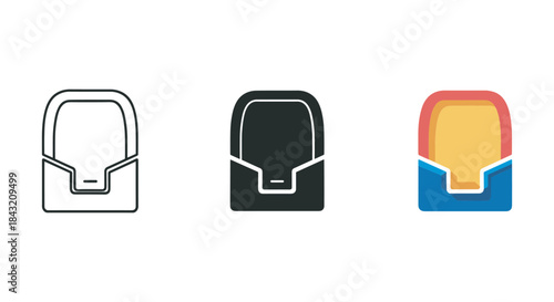 Envelope icon set in various styles and colors