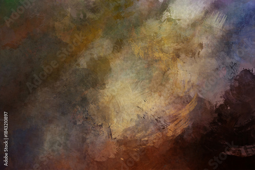 Golden Brown Paintbrush Background