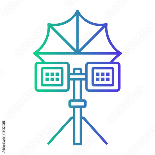 art studio Line Gradient Icon