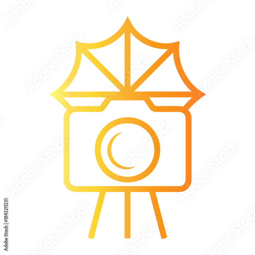 art studio Line Gradient Icon