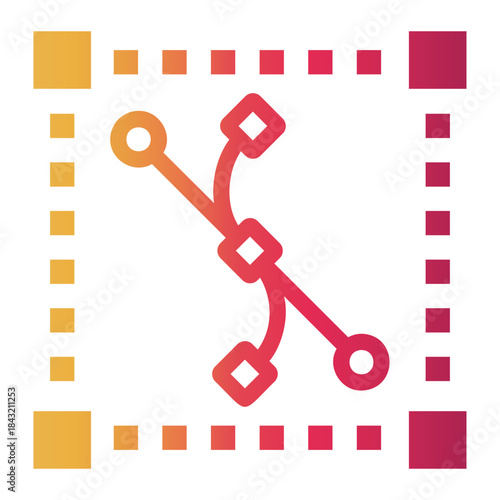 art studio Line Gradient Icon