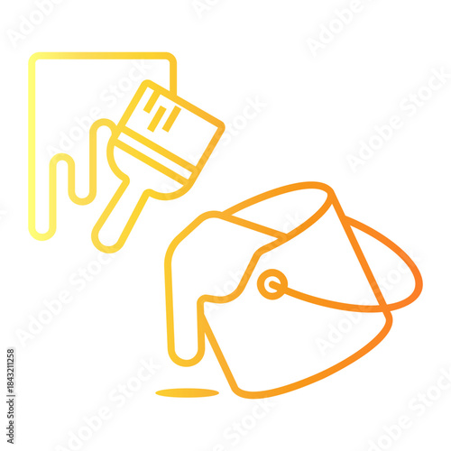 art studio Line Gradient Icon