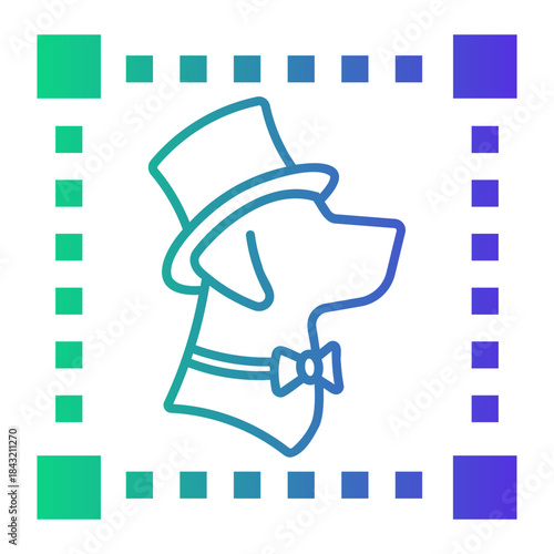 art studio Line Gradient Icon