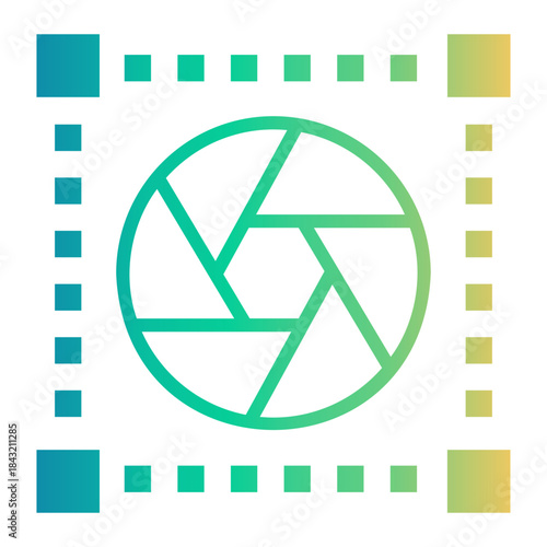 art studio Line Gradient Icon