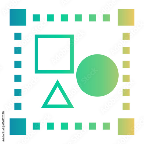 art studio Line Gradient Icon