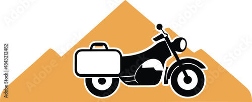 Red cartoon vector car on the road, fun auto transport illustration