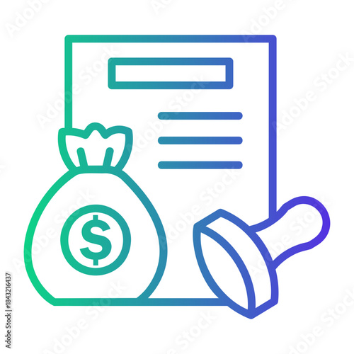 credit Line Gradient Icon