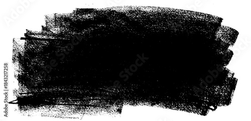 Grunge badge brush, hand drawn black sticker