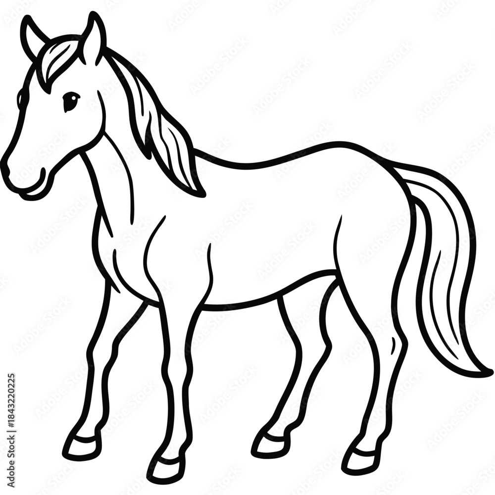 Obraz premium horse vector illustration