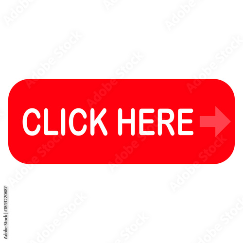 Bold "Click Here" call-to-action button or text graphic for web design and user interface