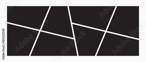 Mood board or photo image layout template. Photo collage art grid. Picture frame composition. Photo portfolio. Photo gallery arrangement design concept for presentation, poster, mockup. 