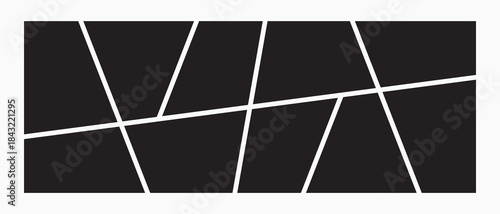 Mood board or photo image layout template. Photo collage art grid. Picture frame composition. Photo portfolio. Photo gallery arrangement design concept for presentation, poster, mockup. 