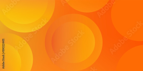 Abstract orange background with circles. Vector illustration