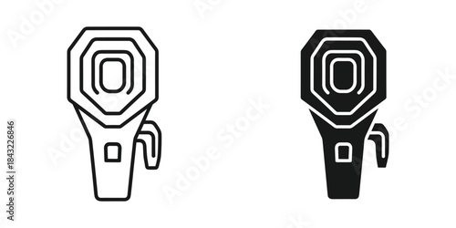 Light meter icon set for photography and cinematography