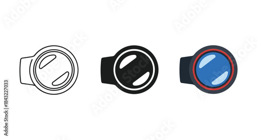 Smartwatch icon set in different styles