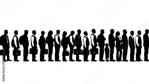 Business People Standing in a Line