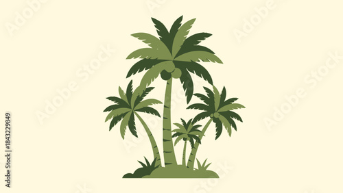 palm tree on white background