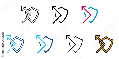 Anti virus icon set multiple style vector collection. Editable Stroke 
