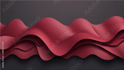 Beautiful red rose petals fall in a romantic abstract wave creating a textured floral background of soft silk fabric for a Valentine bloom