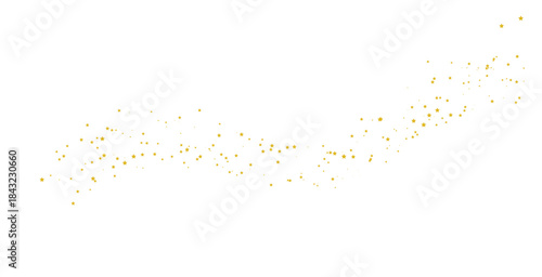 Golden Glitter Dust Swirl, Abstract Sparkle Trail glitter, dust, gold, golden, particles, sparkle for Overlay on Transparent Background

