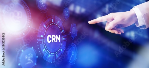 CRM. Customer Relationship Management. Enterprise Communication and planning concept