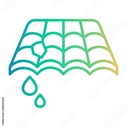 damage Line Gradient Icon