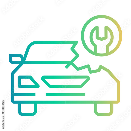 damage Line Gradient Icon